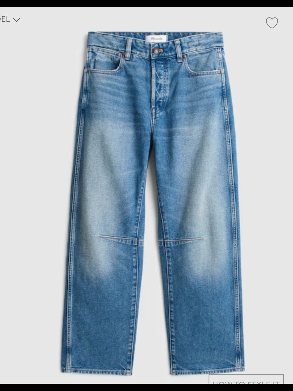 Madewell | The Darted Barrel-Leg Jeans